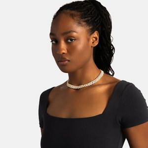 Collier chaîne unisexe de créateur en moissanite, en argent sterling 925, luxe, style hip-hop, maillons sertis, bijoux de mode personnalisés et étincelants - Product Image 1
