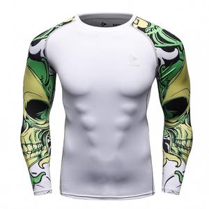 <b>Men</b> Rash Guard Long Sleeve UV Protection Swim <b>Shirt</b> Quick Dry Surf Beach Athletic <b>Compression</b> Wear - Product Image 1