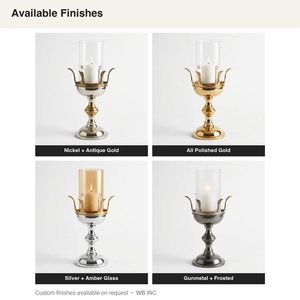 Handmade 46 cm Tall Brass and Glass Candle <b>Lantern</b> with Claw Crown Nickel Antique <b>Gold</b> Finish Votive Holder for Home Decor - Product Image 5