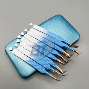 แหนบต่อขนตาสแตนเลสสองโทนสีโรสโกลด์ปลายแหลมพร้อมโลโก้ที่กำหนดเองได้รับการยอมรับ - Product Image 6