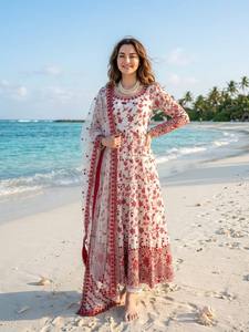 Ensemble Anarkali élégant de qualité supérieure avec dupatta brodé, robe traditionnelle indienne longue pour femmes, idéale pour les fêtes et les mariages - Product Image 2