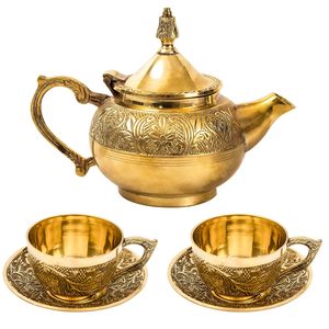 Tetera Clásica Hecha a Mano de Latón Puro, Olla Tradicional India para Servir Té y Café, Ideal para Compradores Internacionales - Product Image 2