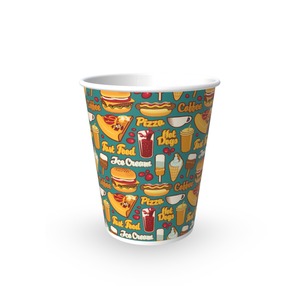 Gobelet en papier jetable personnalisé de 12 oz à paroi simple de qualité alimentaire recyclable avec revêtement PE pour thé au lait à emporter - Product Image 1