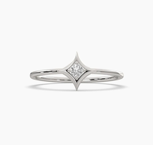 Bague de fiançailles et de mariage vintage en or 14 carats avec diamant de laboratoire certifié IGI, design élégant et tendance pour femme - Product Image 2