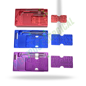 Kit d'instruments chirurgicaux orthopédiques pour plaques de blocage de petits fragments, en acier inoxydable, manuel - Product Image 6