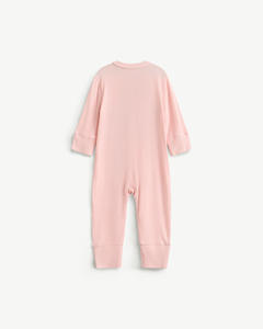 Mameluco ajustado de manga larga con cremallera para bebé recién nacida, de Lyocell y Spandex, ODM Vietnam - Product Image 2