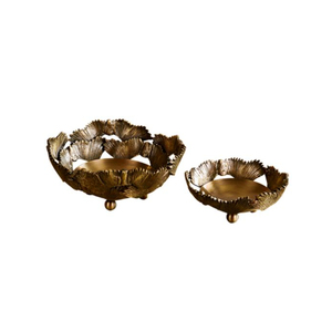 Nouveauté : Bols de luxe pour servir les aliments, en métal de qualité supérieure, plaqué or, texture martelée, fabriqués en Inde. - Product Image 4