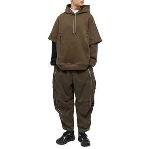 Sweat-shirt à capuche unisexe, style streetwear, poids lourd, coupe classique, double couche, manches longues, 100% coton, molleton de haute qualité - Product Image 3