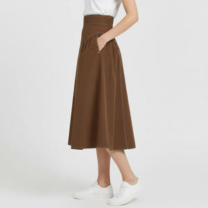 Falda vaquera de cintura alta vintage para mujer, de alta calidad y bajo MOQ, con diseño de bolsillos, estilo moderno. - Product Image 6