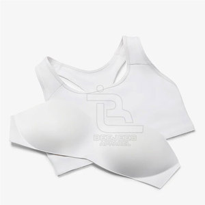 Soutien-gorge blanc sans couture respirant à maintien élevé pour femme en Spandex/Nylon – Idéal pour le sport et le fitness - Product Image 6