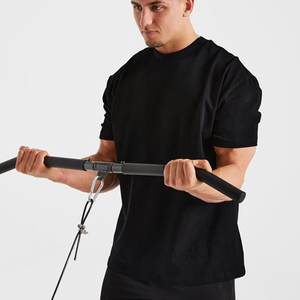Camiseta Oversize de Algodón Pesado 260GSM para Hombre, Hombros Caídos, Ajuste Holgado, Estilo Urbano Unisex, Casual, Color Liso - Product Image 4