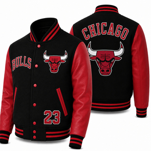 <b>Vintage</b> Style Custom Letterman <b>Jacket</b> Premium Wool Body Leather Sleeves Embroidered <b>Varsity</b> <b>Jacket</b> Manufacturer - Product Image 1