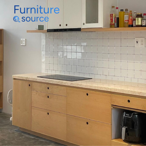 Armoires de support de cuisine-Armoires de cuisine en mélamine MDF Armoire de cuisine moderne compacte et peu encombrante pour villas Usine OEM du Vietnam - Product Image 3