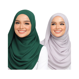 Soft Cotton Plain Hijab for Women Lightweight Breathable Muslim Headscarf Islamic Wear Bulk Supplier 2026 - Product Image 1