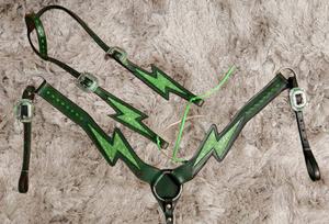 Selle de sécurité pour cheval western en cuir véritable souple et durable, conçue sur mesure, avec tête de bride et harnais à boucles, en cuir naturel, travaillée à la main - Product Image 5