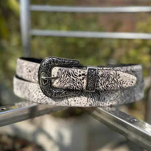 Ceinture à boucle de style vintage, confortable, en alliage robuste et durable, largeur de 1 à 1,5 pouces, toutes les longueurs disponibles - Product Image 1