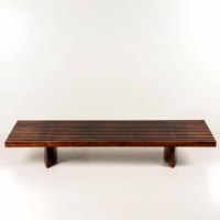 Banc à lattes en bois massif personnalisable style Mid-Century Modern, table basse, cadre de lit de repos Japandi pliable, mobilier de maison – Vente en gros