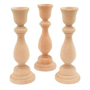 Support de bougie en bois fait main, moderne et écologique, pour la décoration de table de la maison, du restaurant, de l'hôtel, de la fête de mariage, centre de table - Product Image 2