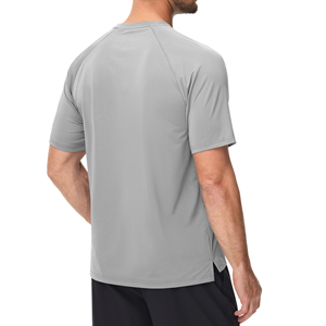 T-shirts de course athlétiques pour hommes en tissu mesh à manches courtes, vêtements de sport performants pour la gym et l'entraînement, hauts de sport athlétiques en gros - Product Image 2