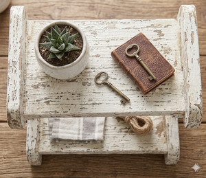 Recycled Boat Wood <b>Stool</b> Bookshelf - Product Image 3
