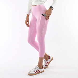 Womens <b>Seamless</b> High Elasticity Gym Fitness Set Breathable Spandex/Polyester High Waist Winter Knitted <b>Leggings</b> - Product Image 2