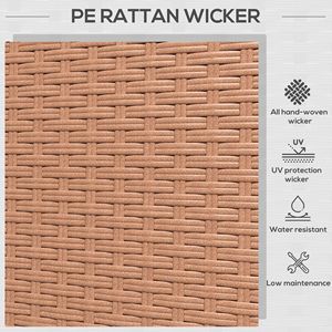 Divano da Esterno a 3 Posti in Rattan PE Grigio Sabbia con Cuscini Impermeabili per Giardino e Cortile - Product Image 4