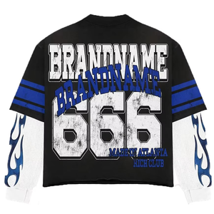 Straight World Long double Sleeve T-<b>Shirt</b> 2025 <b>Flame</b> Print Oversized Streetwear Men's Jersey Cotton O-Neck - Product Image 6