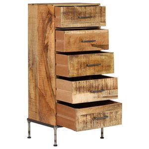 Commode de taille moyenne en bois de manguier massif, styles variés - Product Image 4