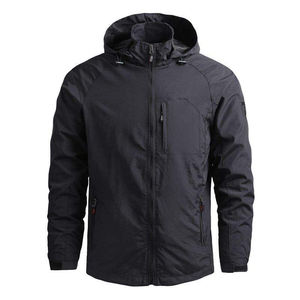 Chaqueta de Lluvia Ligera de Lona Personalizada, Transpirable, de Secado Rápido, Impermeable, con Capucha para Hombre y Mujer, Logotipo Frontal, Venta al Por Mayor - Product Image 5