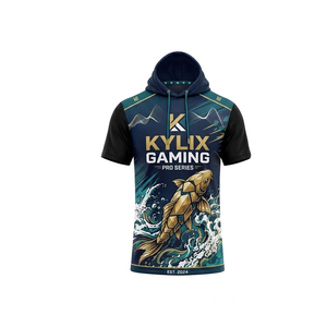 เสื้อฮู้ดน้ำหนักเบา แขนครึ่งตัว ชุดทีมสั่งทำพิเศษ โพลีเอสเตอร์ 100% ระบายอากาศได้ดี ชุดกีฬา รับพิมพ์แบบ OEM - Product Image 2