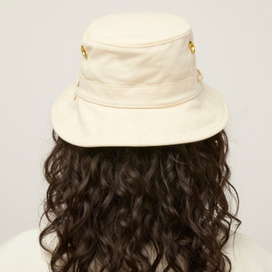 Chapeau Bob en Toile Couleur Unie Personnalisé à Large Bord Unisexe, Casquette de Soleil d'Extérieur Printemps-Été Décontractée pour Adulte, Ajustable, Style Safari - Product Image 3