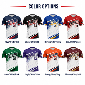 T-shirt de baseball Victory, impression par sublimation, 100 % polyester, séchage rapide, col rond sportif, manches courtes, unisexe, coupe classique - Product Image 4