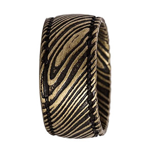 Bague en acier Damas confortable, bijou artisanal avec finition haut de gamme, bague de mariage en acier Damas, style intemporel fait main pour homme - Product Image 6