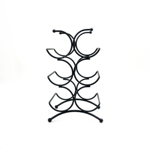 Étagère de rangement pour bouteilles d'eau et de vin en fil métallique noir avec revêtement en poudre, prix direct usine - Product Image 3