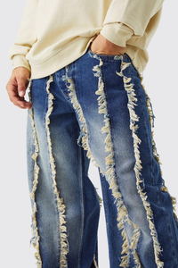 Original Manufacturer High Quality Vintage Black Custom Heavyweight Raw Selvage Baggy Selvedge Japanese Denim <b>Jeans</b> Men - Product Image 6