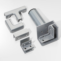 Kit de fixation réglable en alliage d'aluminium pour étagères, épaisseur 8-12 mm, avec pince de maintien pour carreaux, idéal pour la maison, le bureau et l'hôtel