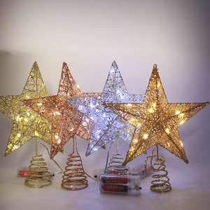 Étoile de Noël en métal avec lumières pour la décoration intérieure de Noël - Product Image 3