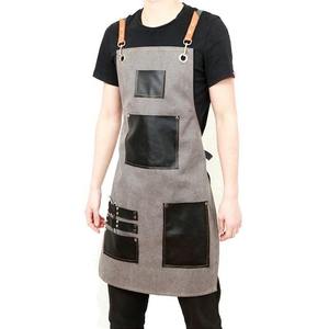 Tablier de barbier en cuir fait main avec poches, tablier de haute qualité - Product Image 1