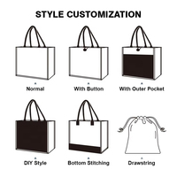 Sac fourre-tout en toile de jute naturelle, grande capacité, avec poche, personnalisable avec logo, idéal pour les courses, la plage