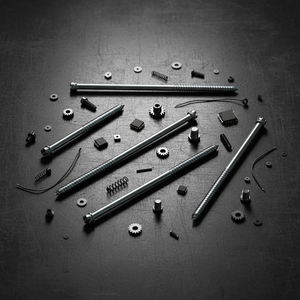 Vis à tête fendue en acier au carbone métrique zingué à double extrémité de qualité industrielle PDC, classe 4.8 6.8, pour fixation du bois - Product Image 2