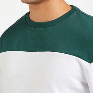 Sudadera de Cuello Redondo para Hombre, 100% Algodón de Primera Calidad, Diseño Color Block, Corte Regular, Tejido de Punto, Sudadera de Otoño - Product Image 3