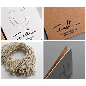<span class=keywords><strong>Carte</strong></span> de remerciement en papier biodégradable, étiquettes en papier texturé avec découpe - Product Image 6