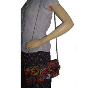 <b>Medium</b> Kutch Embroidery Ethnic Banjara Clutch <b>Purse</b> for Women Handmade Traditional Boho Style Party Wedding Festive Evening - Product Image 3