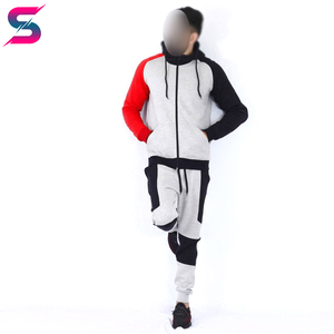 Survêtements en polyester et coton légers, personnalisés avec blocs de couleur, manches longues, fermeture éclair, simples et élégants pour un usage quotidien - Product Image 6