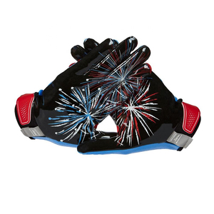 New Style Custom Free Sample American Football Receiver Gloves Synthetic Leather Grippy Palm Outdoor High Quality for Men - Product Image 3