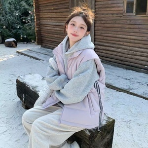 Nouvelle veste en duvet et coton polyvalente à la mode à trois barres de <span class=keywords><strong>grande</strong></span> <span class=keywords><strong>taille</strong></span> pour femmes, adaptée à la superposition en automne et en hiver. - Product Image 5