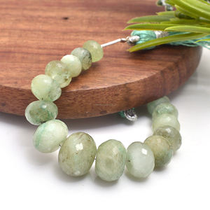 Perles vertes en forme de rondelle à facettes en émeraude russe naturelle 7x7mm-14x14mm brin de pierres précieuses de 4 pouces pour la fabrication de bijoux - Product Image 2