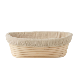 Natural Rattan Oval <b>Bread</b> Proofing <b>Basket</b> for Sourdough Baking Dough Brotform Bowl with Linen Liner - Product Image 1