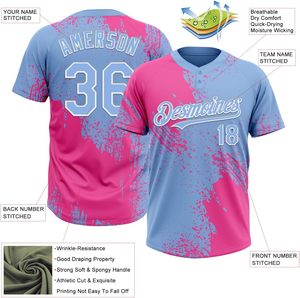Custom Sublimated 2 Button Baseball Jersey Women's <b>Red</b> Gold Team Wear Moisture Wicking Athletic Sportswear 100% Polyester Plus - Product Image 4