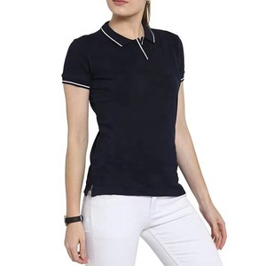 Camiseta Polo para Mujer, Colores Personalizados, Manga Corta, Color Sólido, Informal, Tejida, 100% Algodón, Corte Regular, Cuello con Ribete Blanco - Product Image 4